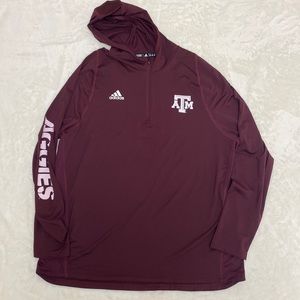 Texas A&M aggies Adidas climalite hooded pullover. Size XXL.  Great condition.